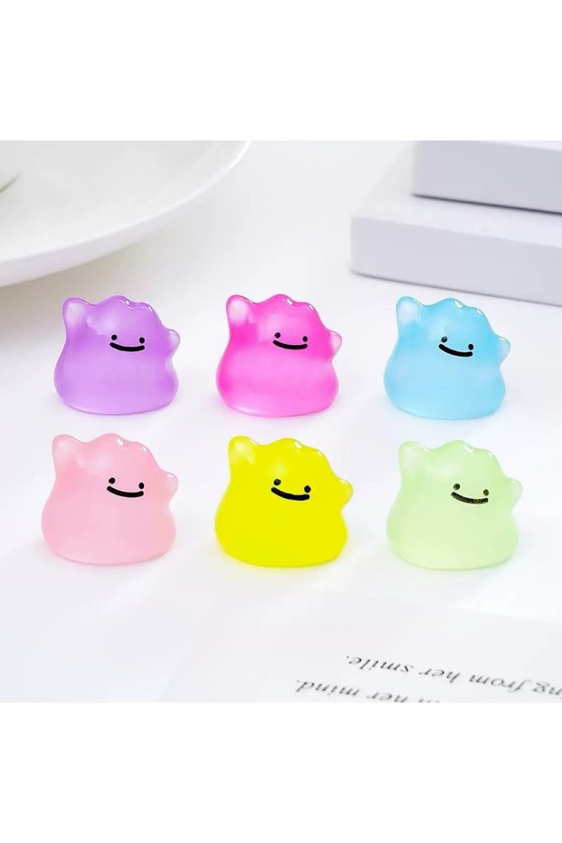 6PCS 6Pcs/Set Hot Pocket Monsters Anime Figure Kawaii Ditto In Disguise Change At Will 1.5cm