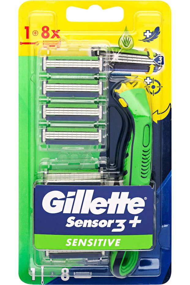 Aparat de ras Sensor3 Sensitive + 8 rezerve, 1 buc