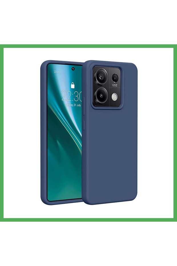 حافظة متوافقة مع هاتف Redmi Note 13 4G من السيليكون الأول - أزرق داكن BEZOSS