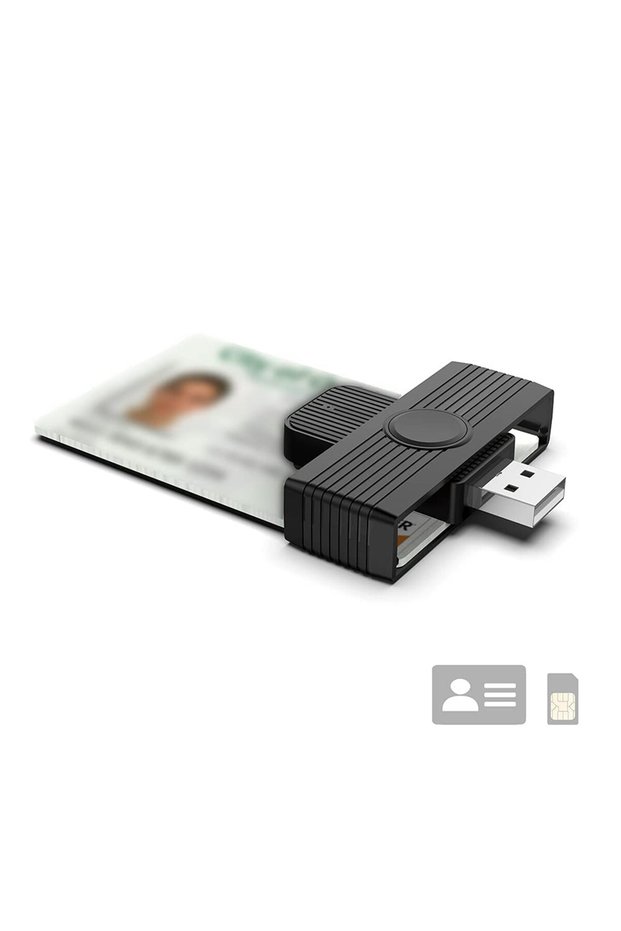 USB Smart Card Reader, Portable CAC Smart Card Reader, Universal Access Card Adapter for (CAC/Electr