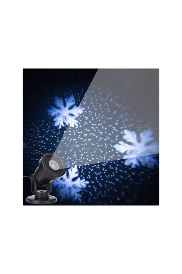 LED Laser Snowflake Projector