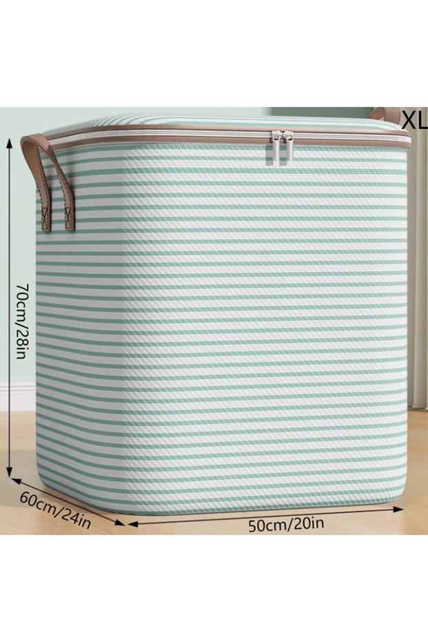 XL Green 1pc Household Large Capacity Storage Bag Non-woven Material Closet Wardrobe Organizer Can B