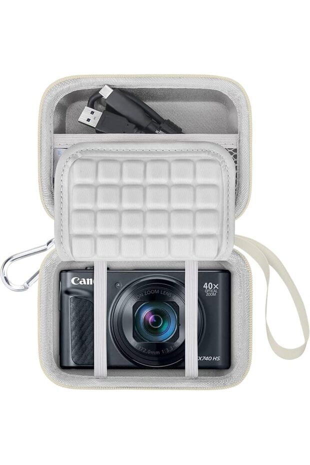 حقيبة حمل الكاميرا لكانون باورشوت SX740 / SX730، لون أسود