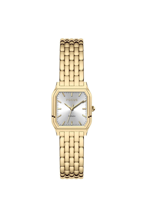 Exclusive Steel Case and Gold Color Band Japanese Movement Women Wristwatch 3 Atm Water Resistant