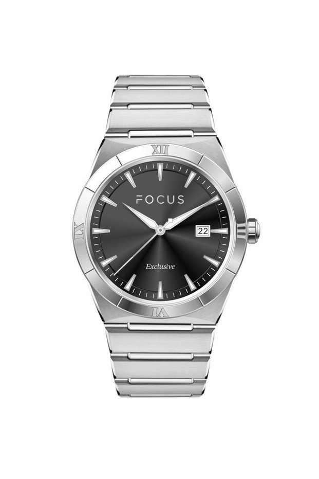 Exclusive Steel Case and Band Japanese Movement Men's Wristwatch 10 Atm Water Resistant with Calendar