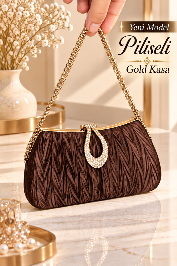 Women's Bag New Model Pleated Evening Dress Bag Mixed Pattern Stylish Bag