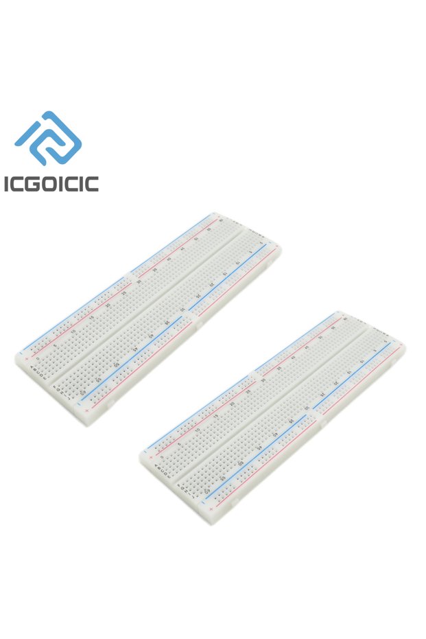 قطعتان من لوحة التجارب الإلكترونية بـ 830 نقطة، لوحة PCB طراز MB-102، لوحة نماذج أولية بدون لحام