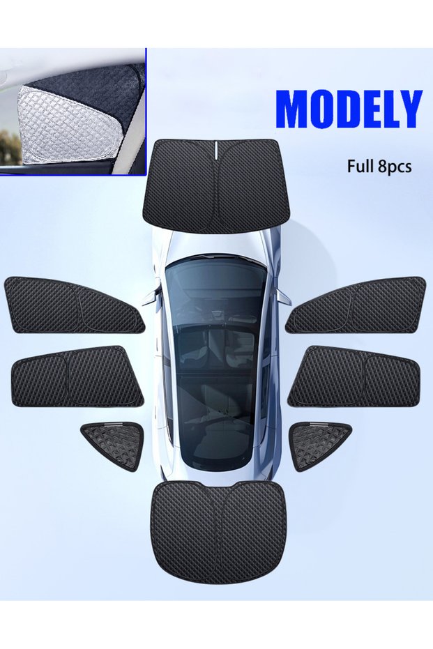 MY full set 8pcs Upgrade Privacy Sunshade For Tesla Model 3 Y Juniper 2026 2025-2020 Front Side Wind