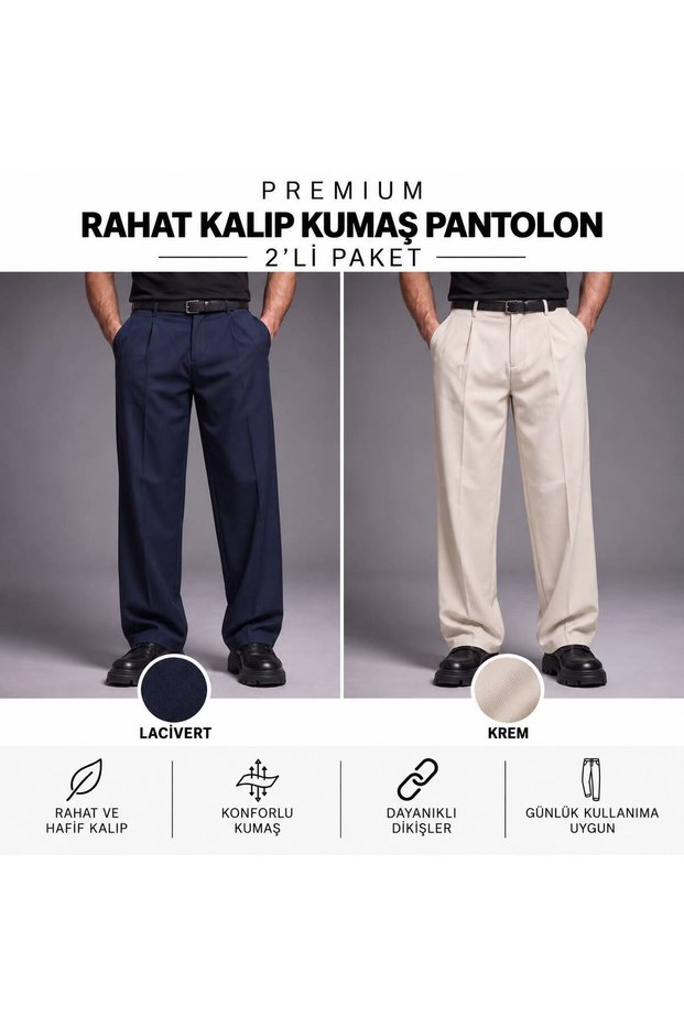 Old Money Comfortable Fit Fabric Trousers