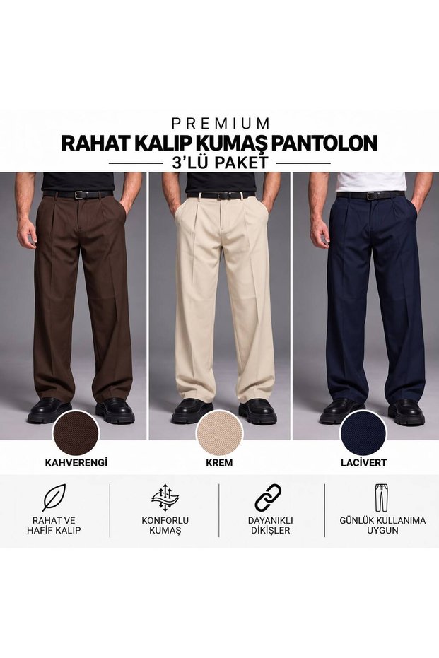 Old Money Comfortable Fit Fabric Trousers