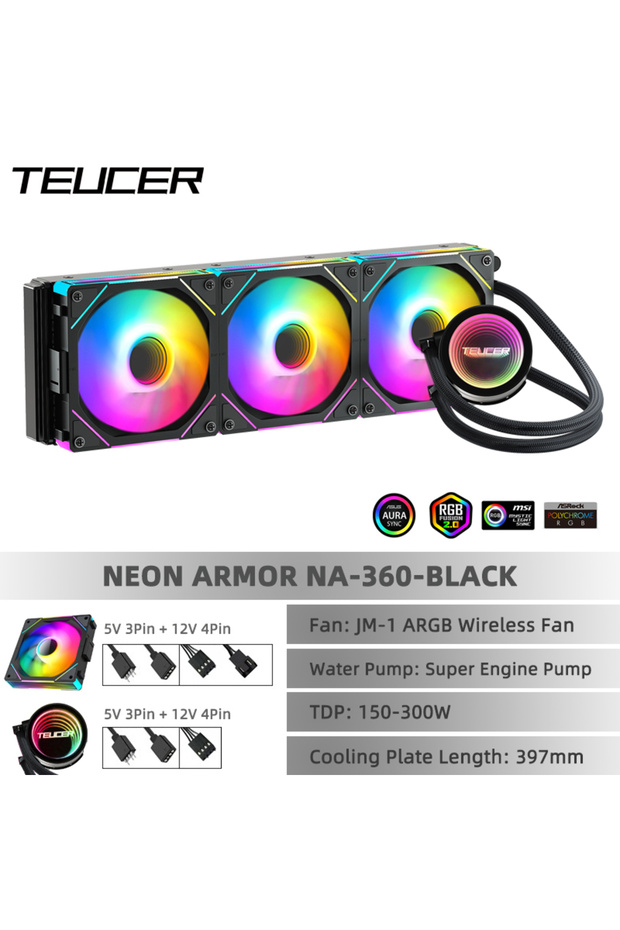NA-360-BLACK TEUCER NA-360 PC Water Cooling Radiator X99 Motherboard CPU Liquid Cooling Cooler for I