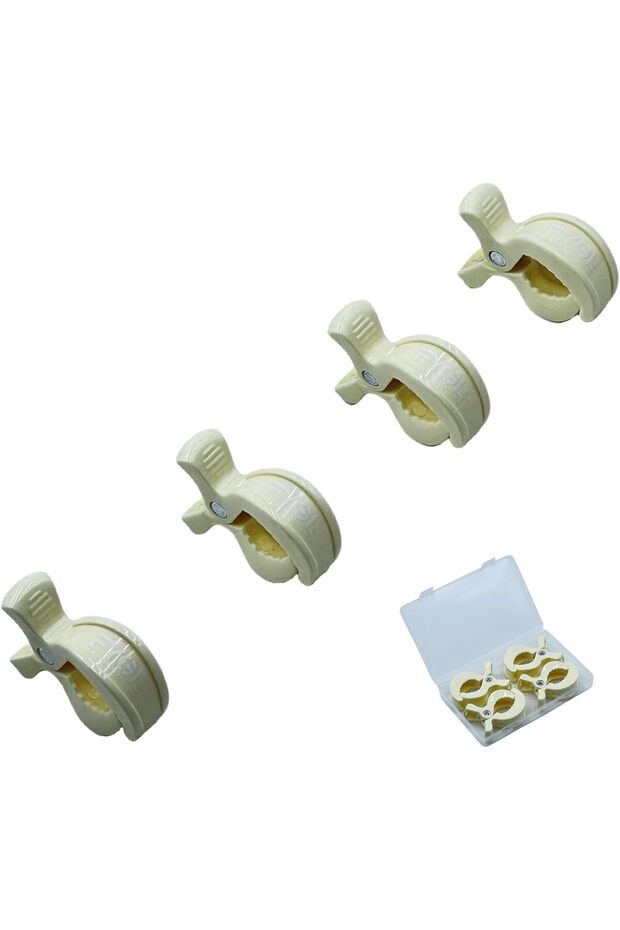 Universal Stroller Clips - Multiuse Fasteners, Lemon Icing 4 Pack