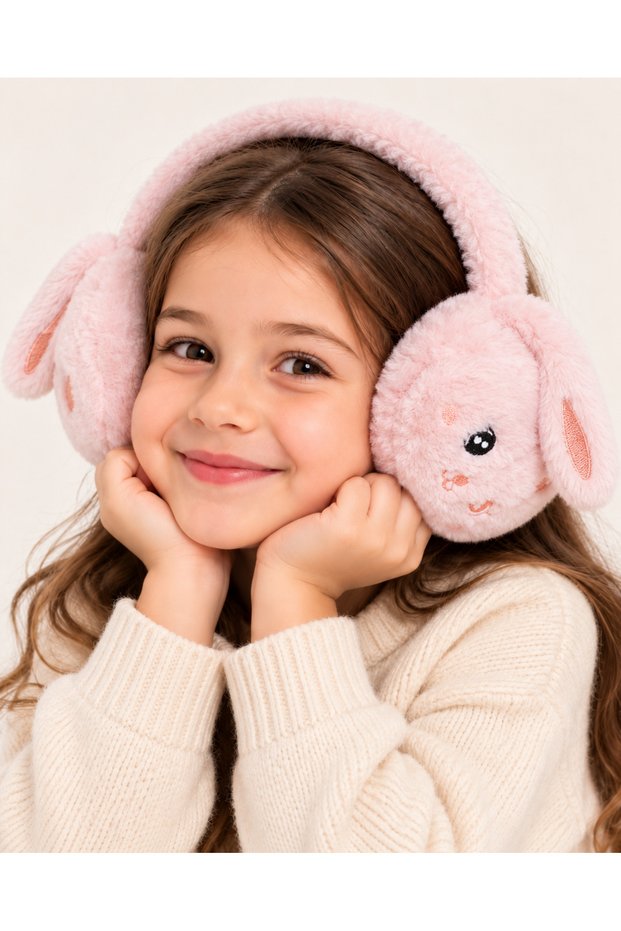 Plush Children's Headphones with Rabbit Figure 5–9 Years Old
