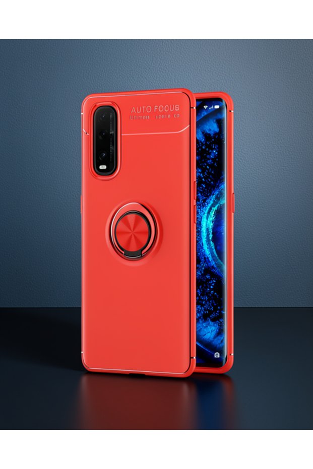 Oppo Find X2 Case Range Silicone with Ring - Red