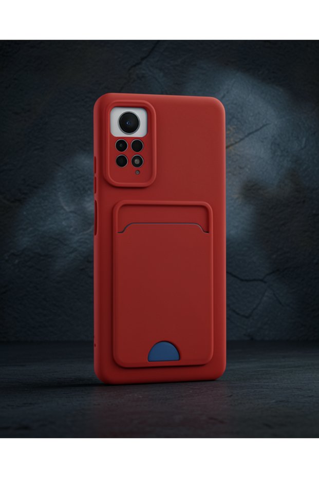 Xiaomi Redmi Note 11 Pro Case Kelvin Silicone with Business Card - Red