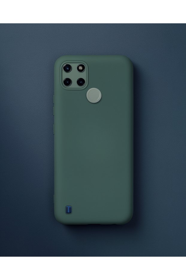Realme C25Y Case Nano Velvet Silicone Inside - Dark Green
