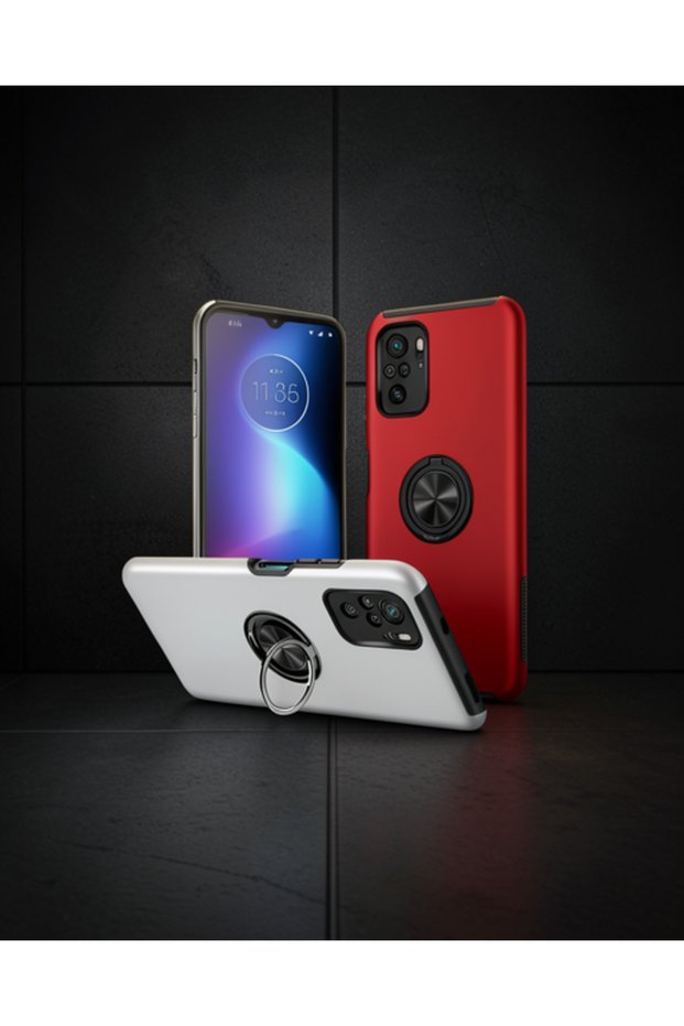 Xiaomi Poco F3 Case Elite Ring Cover - Silver