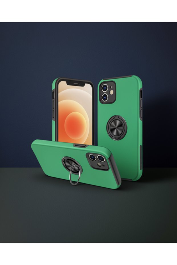 Apple iPhone 12 Case Elite Ring Cover - Green