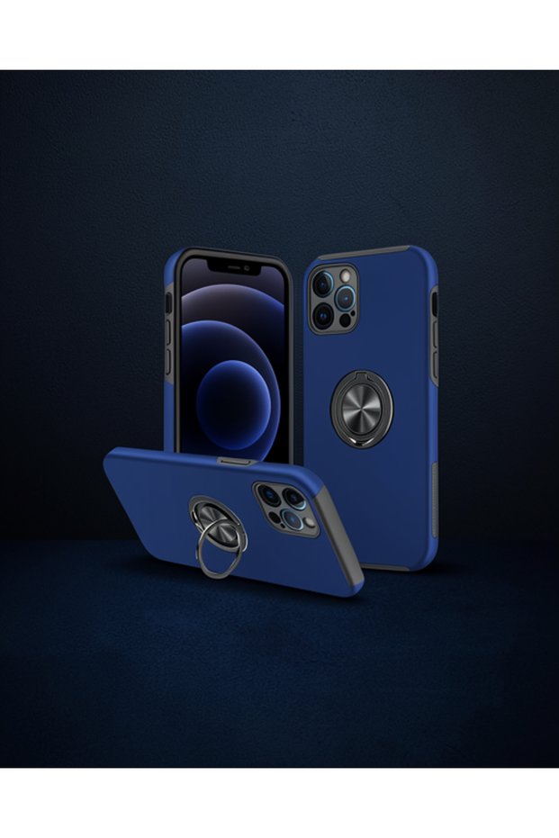 Apple iPhone 12 Pro Case Elite Ring Cover - Navy Blue