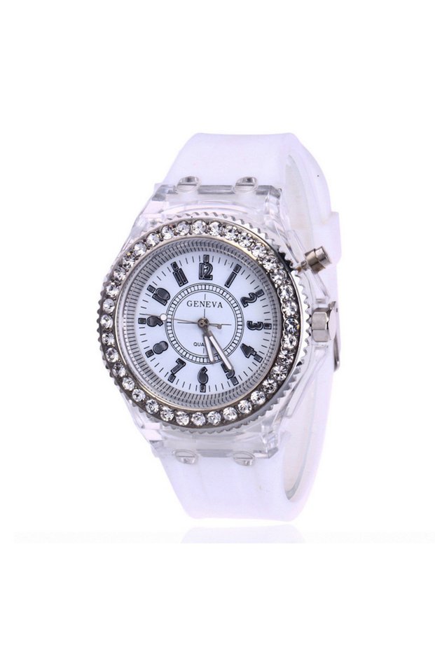 white led Flash Luminous Watch Personality trends students lovers jellies woman men's watches 7 colo