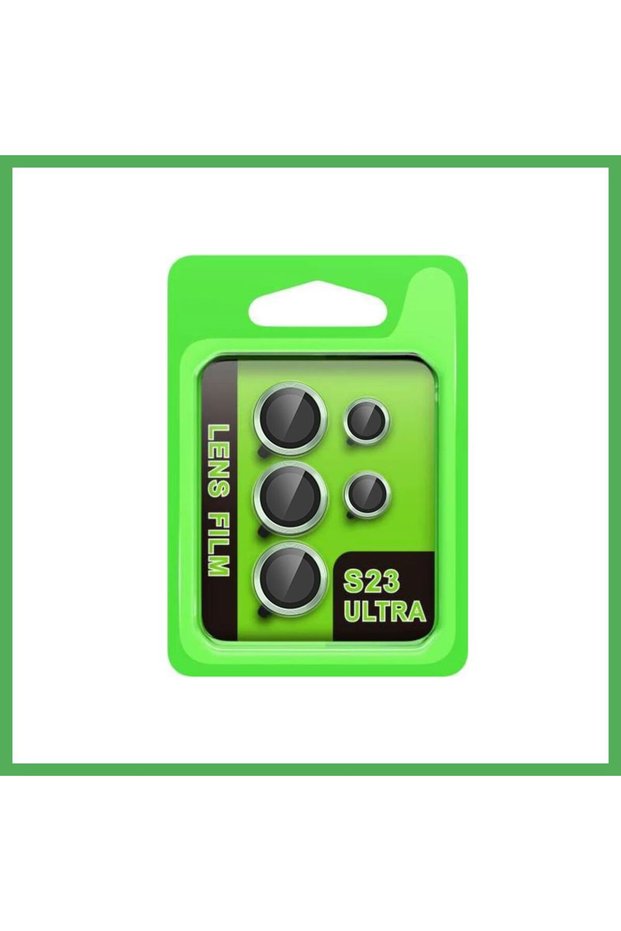 Samsung Galaxy S23 Ultra Compatible Raze Metal Camera Lens - Green Bezoss