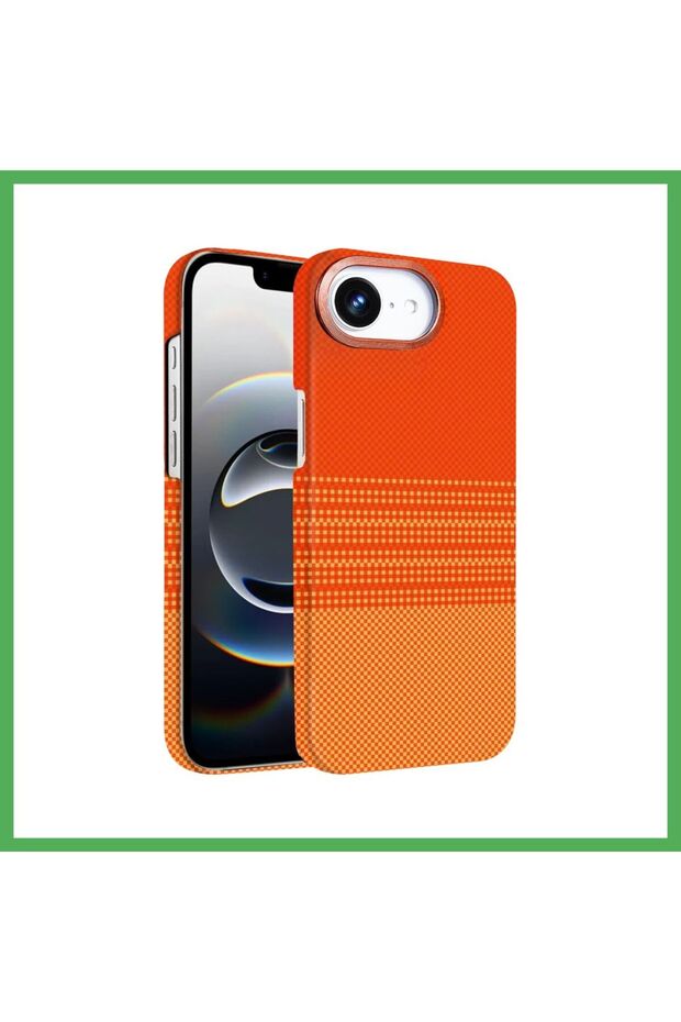 iPhone 16E Compatible Vega Magsafe Cover - Orange Bezoss
