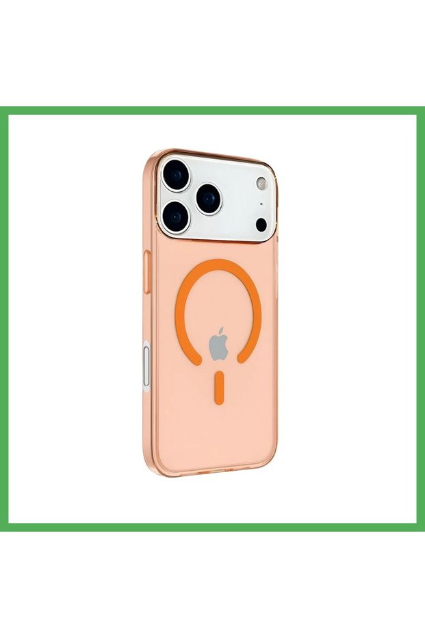 iPhone 17 Pro Max Compatible Case Pc Real Magsafe Cover - Orange Bezoss