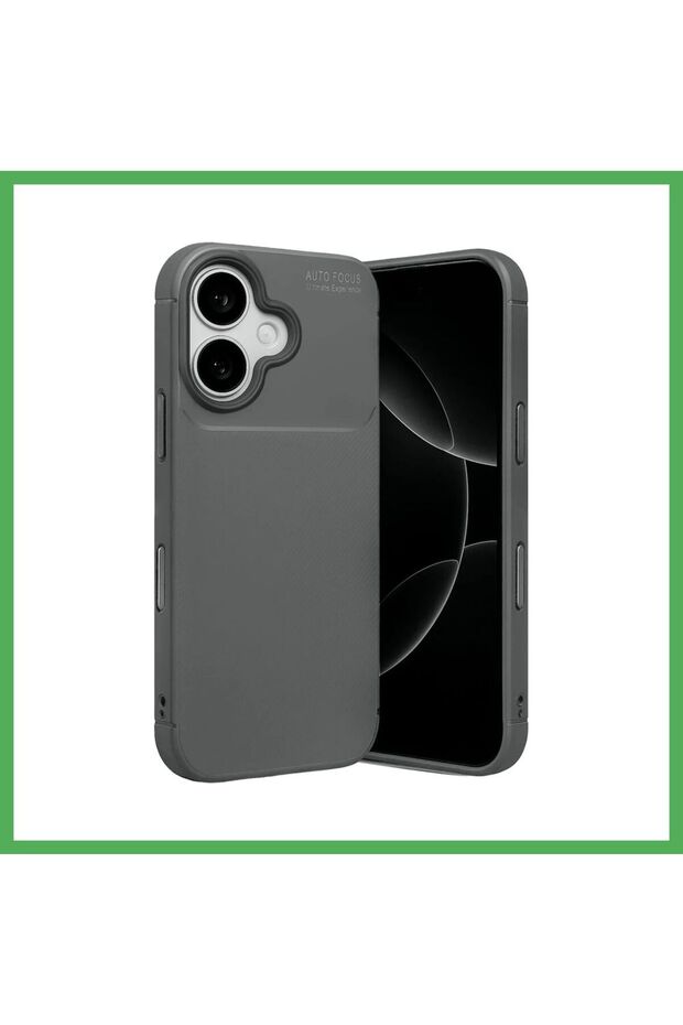 iPhone 17 Compatible Auto Focus Carbon Cover - Gray Bezoss
