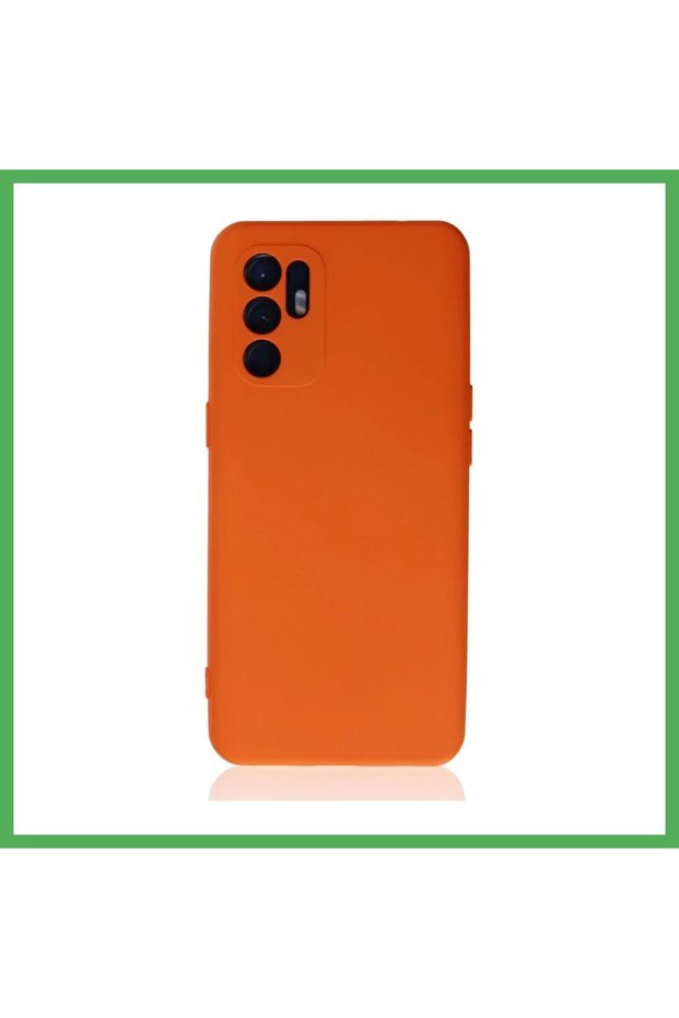 Reno 6 Compatible Case Nano Velvet Silicone - Orange Bezoss