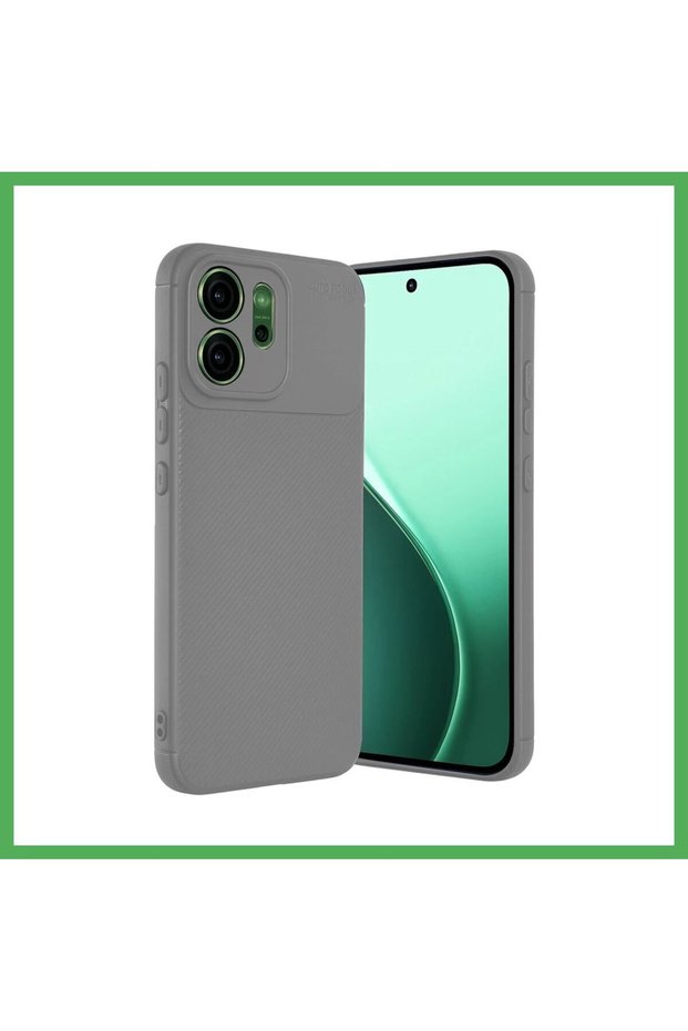 Reno 14F Compatible Auto Focus Carbon Cover - Gray Bezoss