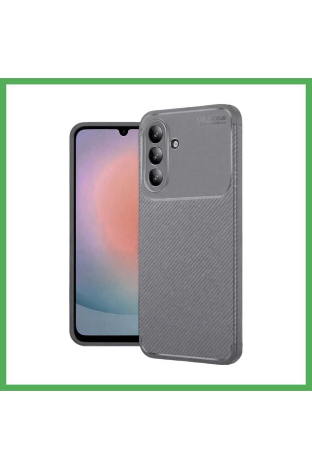 Samsung Galaxy A36 Compatible Case Auto Focus Carbon Cover - Gray Bezoss