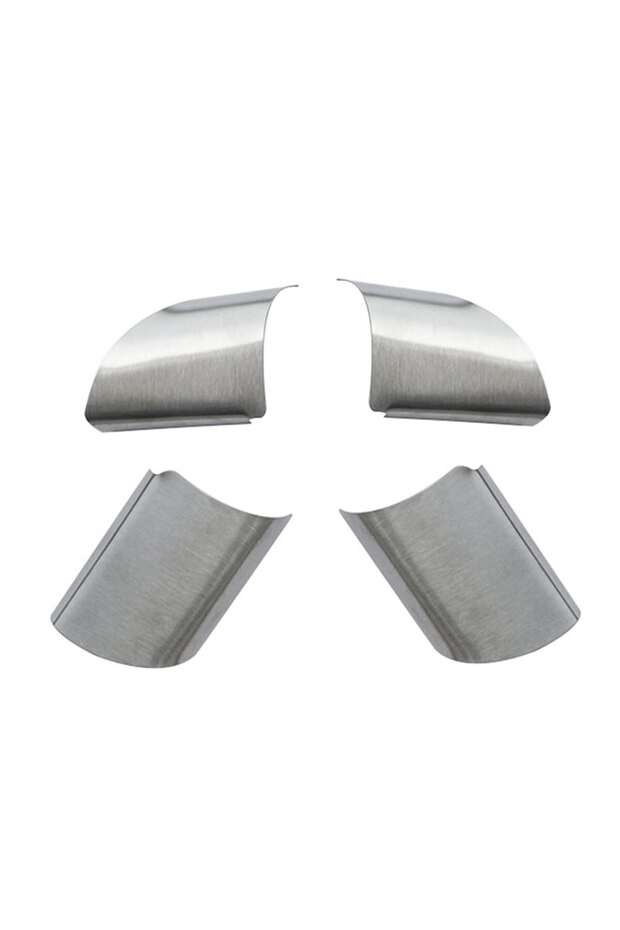 matte silver 4Pcs Stainless Steel Car Steering Wheel Panel Sequins Cover Trim Sticker for Ford Focus