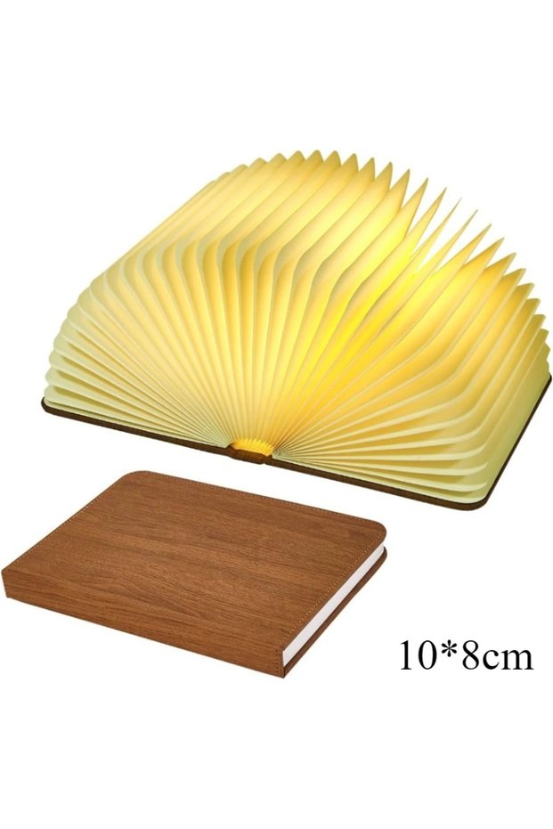 Night Lamp Book Light 3D LED Book Light USB Rechargeable Night Light 3 Colors Foldable Ta