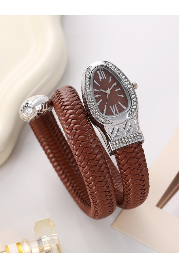 Brown 1-piece Women's Watch Fashion Watch Women's Versatile High end Women's Watch Women's Watch Set