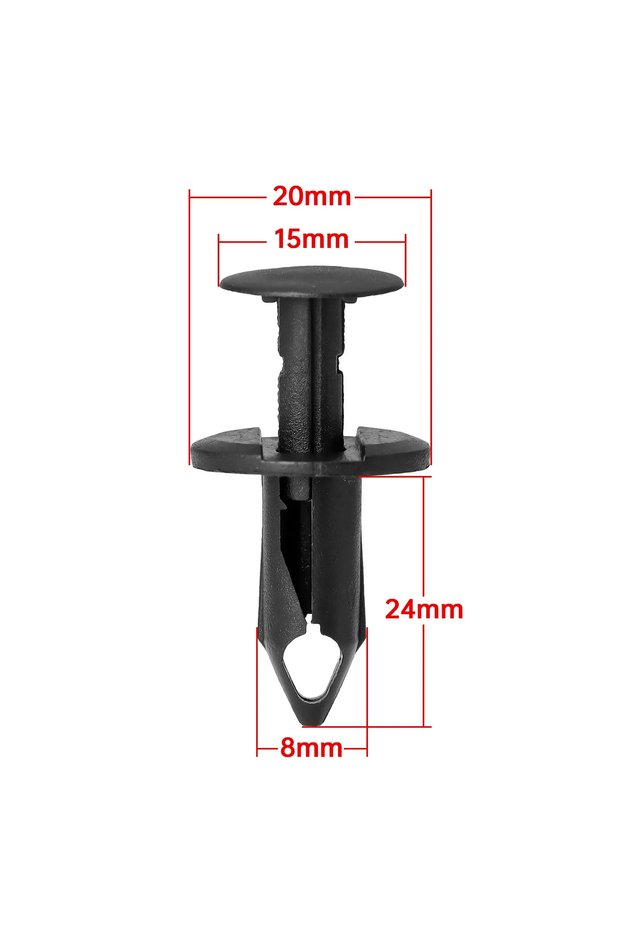 8mm-50pcs 50pcs 8mm Auto Fasteners Rivets Clips Car Bumper Door Panel Fender Liner Clips Retainer Pl