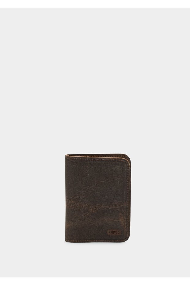 Coffee Y27Ad019 Leather Wallet/Card Holder Coffee