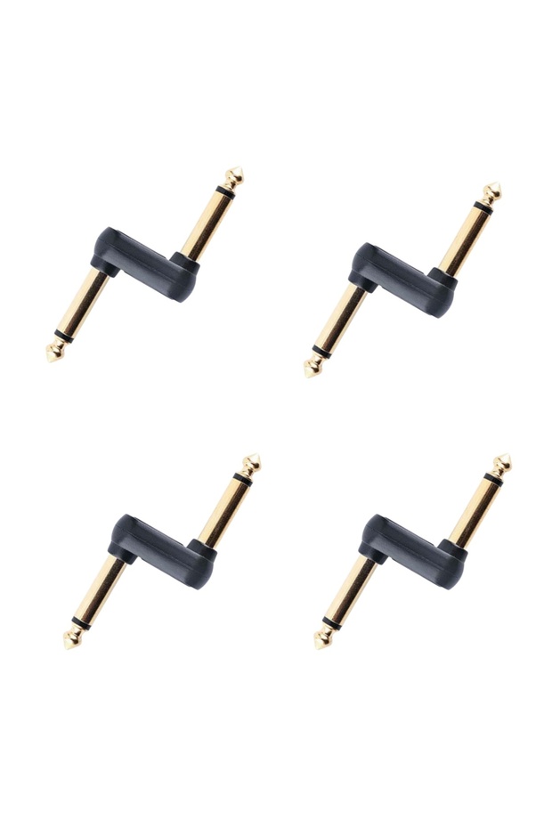z Type Gold 4pcs Miwayer 1/4Pcs Guitar Pedal Coupler 6.35mm(1/4")Male to Male Straight Type Z Type A