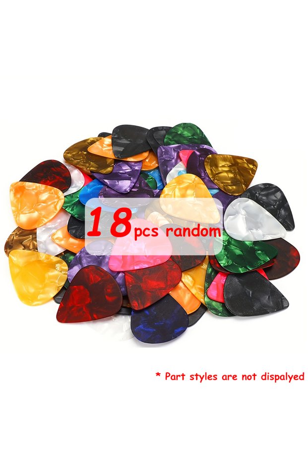 18pcs 18/36/72pcs 0.5mm ABS Guitar Picks, Durable Smooth Plectrums for Guitar Bass Ukulele Professio