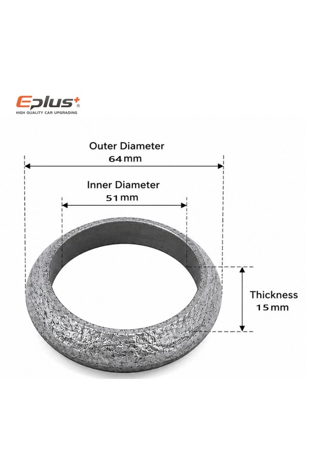 1pcs ID 51MM Universal High‑Temperature Exhaust Donut Gasket Ring‑Shape Exhaust Pipe Flange Seal Gas