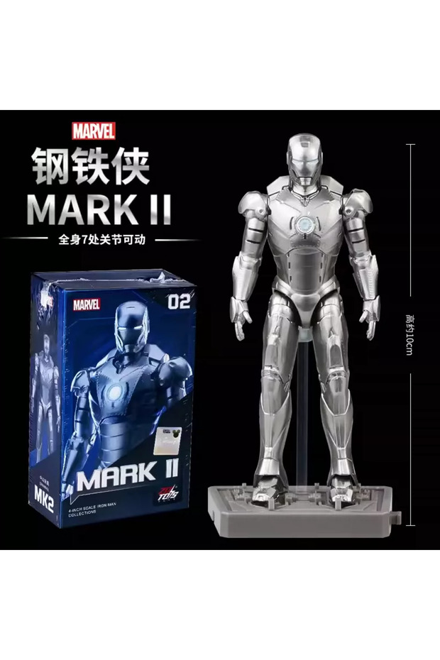 MK2 Base Zd Toys Marvel Iron Man Mark Mk1 Mk7 Series Action Figure Movable Collectible Model Desktop