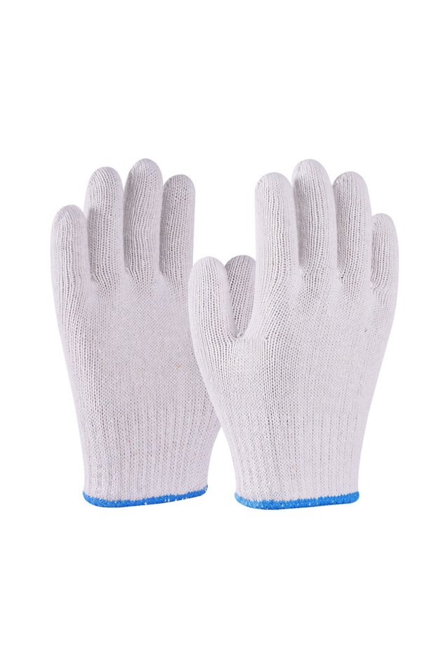 10pair 700g Nylon Cotton Labor Gloves Thickened Wear Resistant Pure Cotton White Thread Work Safety