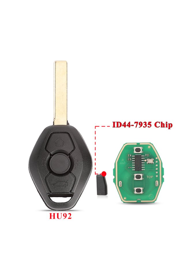 Hu92 with Chip Jingyuqin 315/433MHz ID44 Chip EWS Sytem Car Remote Key for BMW E38 E39 E46 X3 X5 Z3