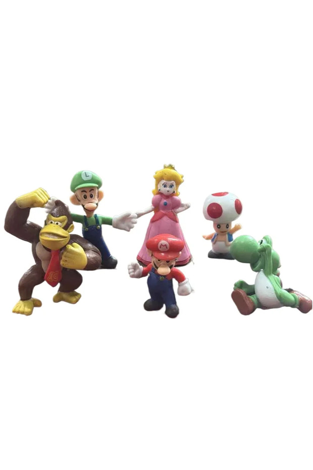 6pcs no box *-*6pcs/set Super M Bros PVC Action Figure Toys Dolls Model Set Luigi Yoshi Donke