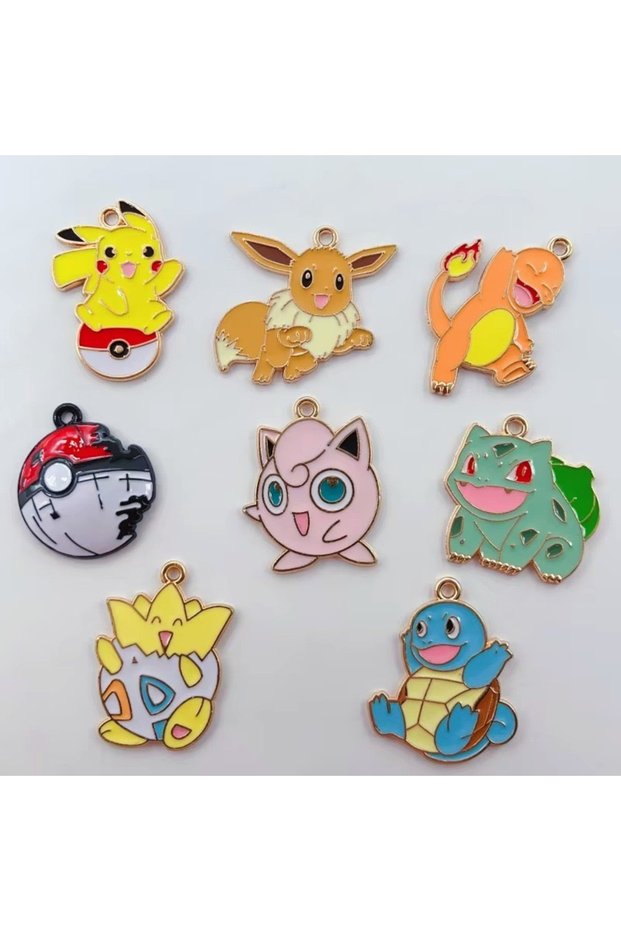 9 10pcs Cartoon Baby DIY Alloy Drip Oil Earrings Pendant Keychain Pendant Accessories
