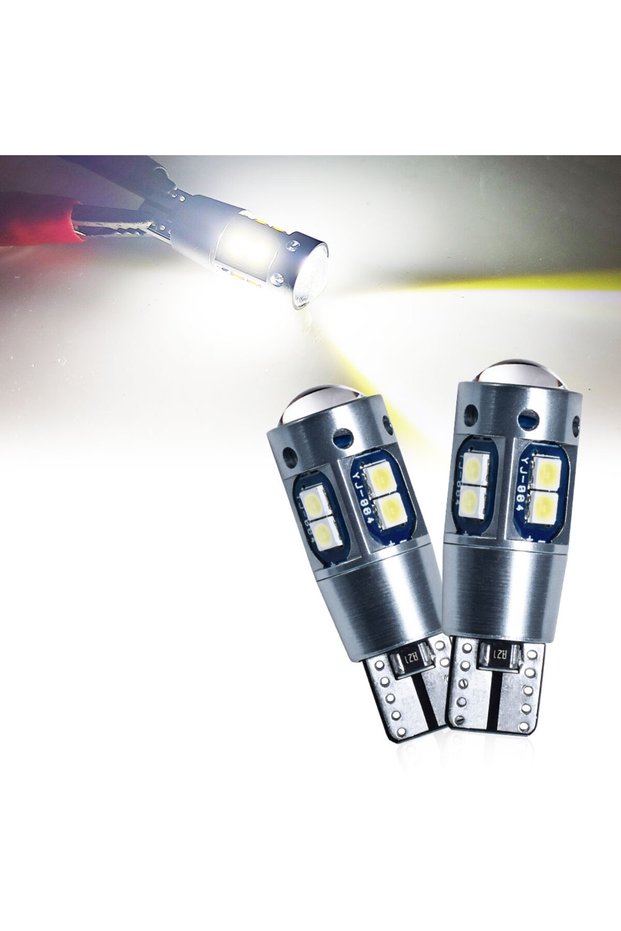WHITE Ultra Bright W5W T10 LED Lens Light Bulbs Yellow/White/Blue/Red 5Color Options 12V for Car Tur