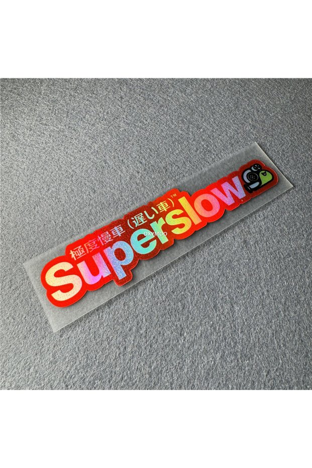 13cm 3cm B red laser Japanese Superslow Snail Motorcycle Sticker Car Styling Vinyl Window Auto Decor