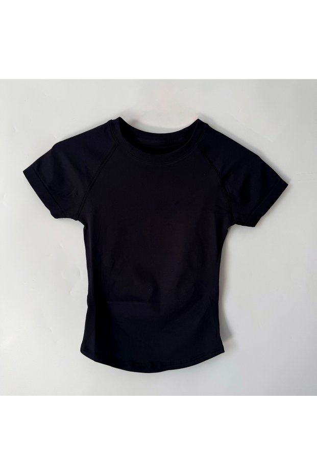 XS 1 Black SWEAT UNDFYNE Sport Short Sleeve Top Women Running Sports T Shirt Summer Round Neck Breat