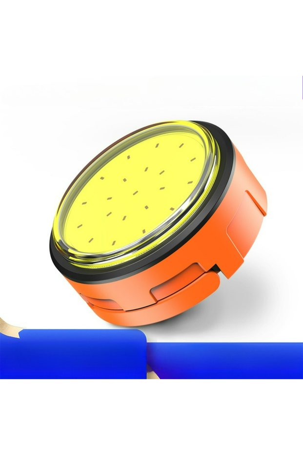 Orange Super Bright Mini Magnetic Work Light Keychain Multi-Functional Rechargeable Portable Flashli