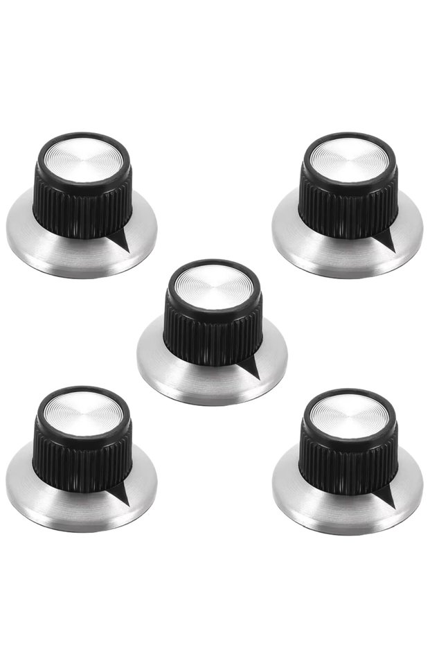 5 Pcs Knobs Miwayer 5/10/20 Pcs Chrome Top 24x14mm Arrow Indication Control Knob 6.35MM Shaft/for Gu