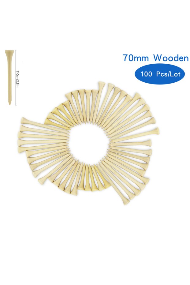 70mm wooden tees Golf Tees Package of 100 Bamboo Wooden Tees 42mm 54mm 70mm 83mm Length Golf Ball Ho